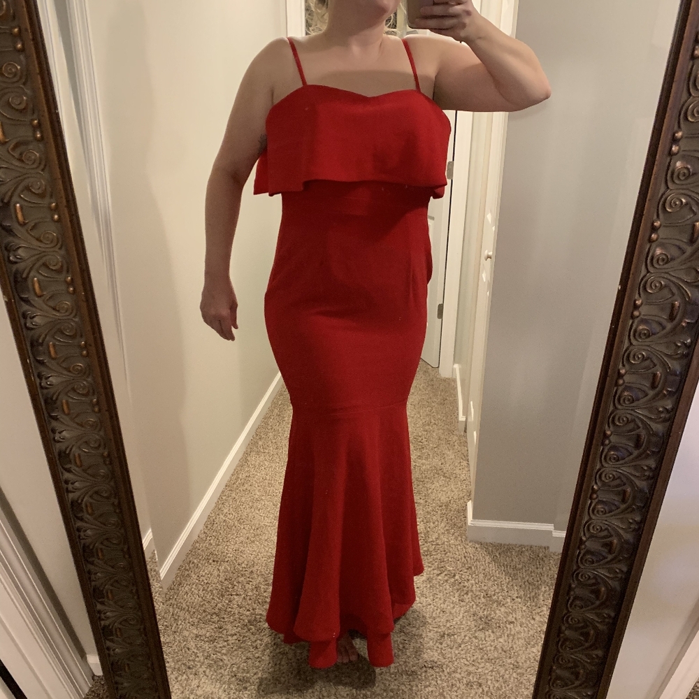 {Aqua} Red Maxi Dress Size 10‎